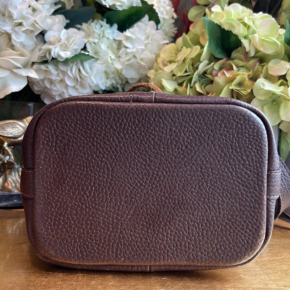 Groundcover Brown Leather Drawstring Crossbody | … - image 7